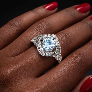 BRAND NEW Women's Ring Shiny Silver Big Bold Ring SZ 8 SPARKLING Fashion Jewelry